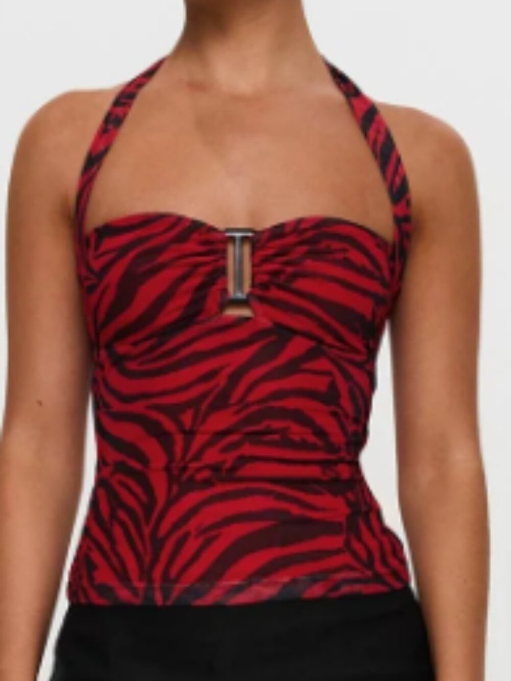 Cielo Mesh Halter - Red Zebra